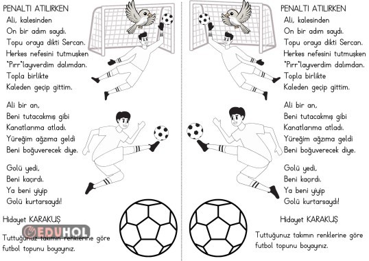 Şiir Okuma-Akıcı Okuma- Penaltı Şiiri