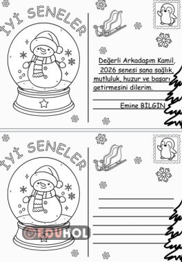 Yeni Yıl Tebrik Kartı Yazımı