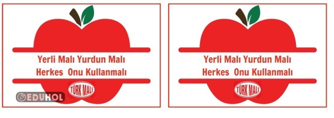 Yerli Malı Haftası Yaka Kartı ve Etiket