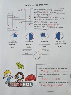 2.sınıf matematik yer,yön,hareket belirtme