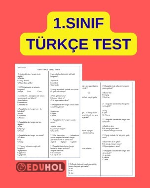 1. SINIF TÜRKÇE TEST