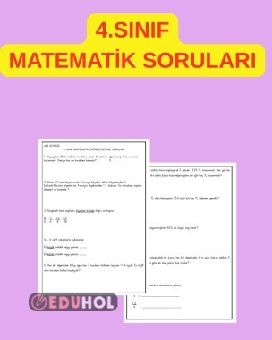 4. SINIF MATEMATİK DEĞERLENDİRME SORULARI