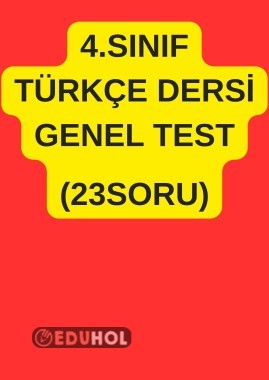 4.SINIF TÜRKÇE TESTİ