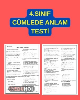 CÜMLEDE ANLAM TESTİ