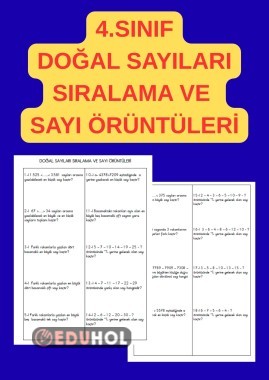 DOĞAL SAYILARI SIRALAMA VE SAYI ÖRÜNTÜLERİ SORULARI