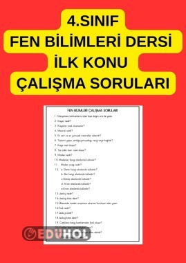 FEN BİLİMLERİ DERSİ ÇALIŞMA SORULARI