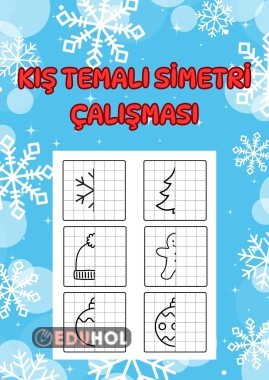 KIŞ TEMALI SİMETRİ ÇALIŞMASI