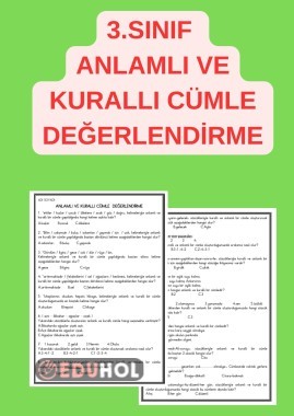 KURALLI VE ANLAMLI CÜMLE TESTİ