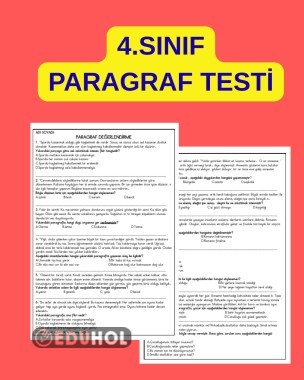 OKUMA-ANLAMA BECERİSİNİ GELİŞTİRMEK İÇİN PARAGRAF TESTİ