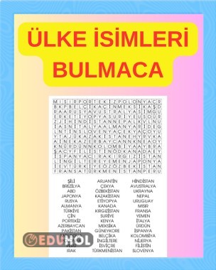 ÜLKE İSİMLERİ BULMACA