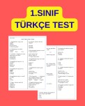 1. SINIF TÜRKÇE TEST
