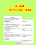 4. SINIF PARAGRAF TESTİ