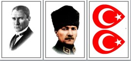 CUMHURİYET BAYRAMI PANOSU İÇİN ATATÜRK VE TÜRK BAYRAĞI