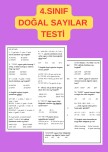 DOĞAL SAYILAR TESTİ