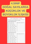 DOĞAL SAYILARDA KÜÇÜKLÜK- BÜYÜKLÜK İLİŞKİSİ