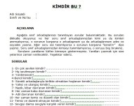 KİMDİR BU? REHBERLİK ÖLÇEĞİ