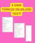 TÜRKÇE DİLBİLGİSİ TESTİ