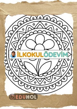 Çiçek Mandala Boyama