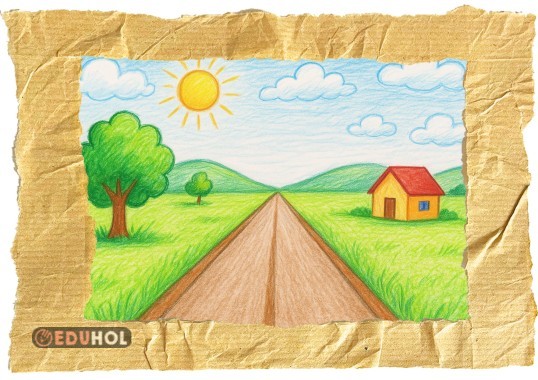 Perspektif Manzara Boyama Çalışması