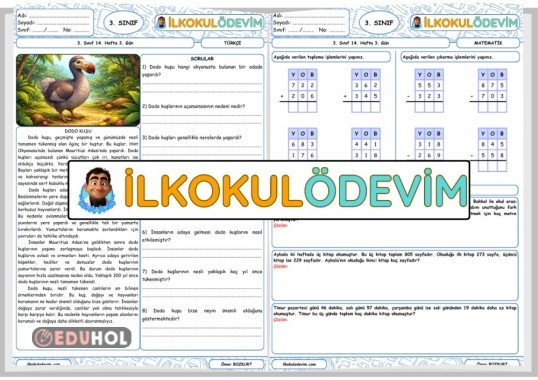 Türkçe Matematik 14. Hafta 3. Gün Ödevi