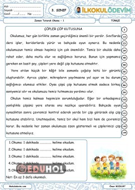 Zaman Tutarak Okuma-1 (Çöpler Çöp Kutusun)