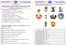 Fen Bilimleri 2. Ünite Değerlendirme ve Cevap Anahtarı