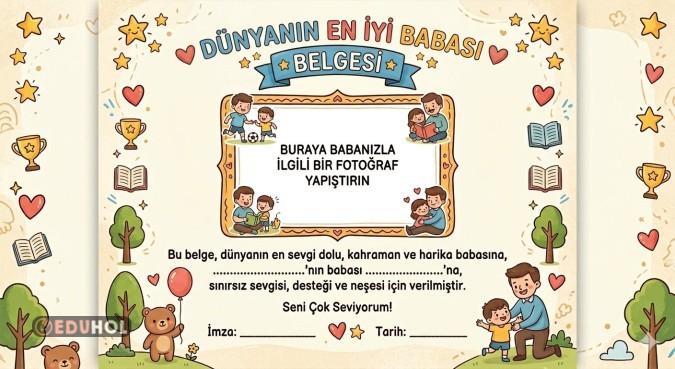 İLKOKUL BABALAR GÜNÜ İÇİN ETKİNLİK