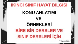 2. SINIF HAYAT BİLGİSİ DOĞAL AFETLER KONU ANLATIMI