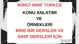 2. SINIF TÜRKÇE NOKTA VE VİRGÜL KONU ANLATIMI