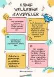 1. SINIF VELİLERİNE TAVSİYELER