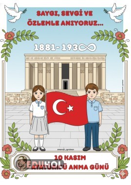 10 Kasım 16 a4 Poster (Renkli)