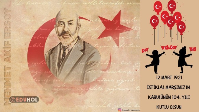 12 Mart İstiklal Marşı'nın Kabulü Dijital Pano