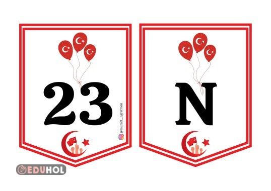 23 NİSAN FLAMA (PANO YAZISI)