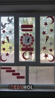 29 Ekim Pencere (Cam) Süsleme