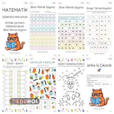 Birer Ritmik Sayma Mini Kitap (A4 Boy)