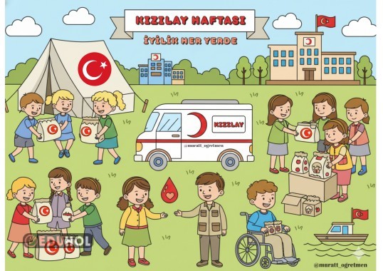 Kızılay Haftası 16 a4 Pano/Poster Renkli