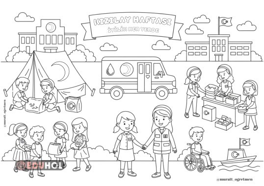 Kızılay Haftası Boyama Çalışması