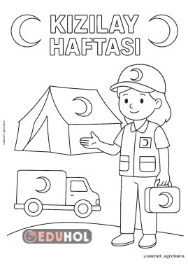 Kızılay Haftası Boyama Sayfası