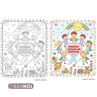 Lösemili Çocuklar Haftası Boyama Sayfası