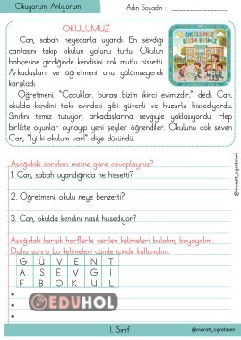 Okulumuz Okuma Anlama Metni