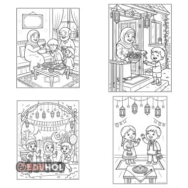 Ramazan Bayramı Boyama Sayfaları 1