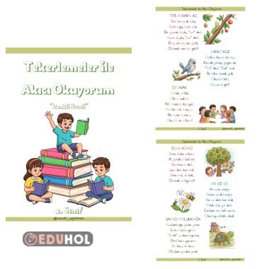 Tekerlemeler ile Akıcı Okuyorum 1 (Renkli Heceli)