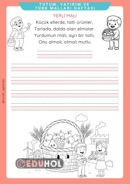 Yerli Malı Haftası Yaz, Oku, Boya Etkinliği