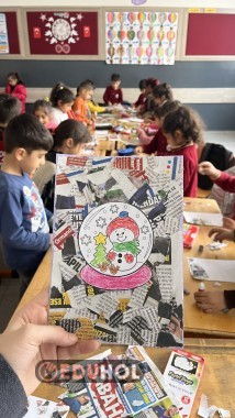 Görsel sanatlar : Kolaj kar küresi