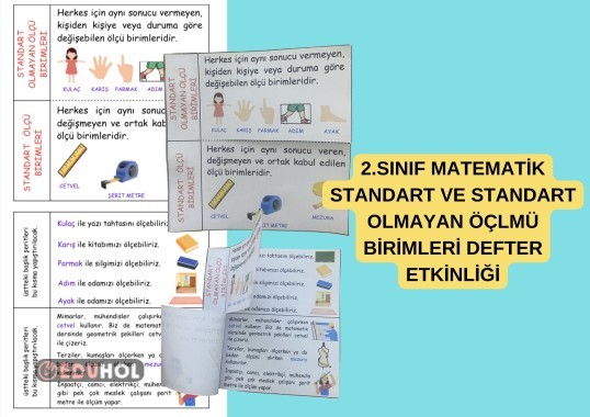 2.SINIF UZUNLUK ÖLÇME - STANDART VE STANDART OLMAYAN ÖLÇÜ BİRİMLERİ İNTERAKTİF DEFTER ETKİNLİĞİ