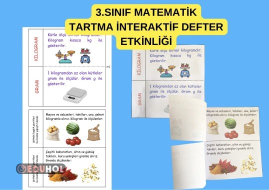 3.SINIF MATEMATİK TARTMA İNTERAKTİF DEFTER ETKİNLİĞİ