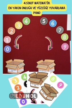 4.SINIF MATEMATİK EN YAKIN ONLUĞA VE YÜZLÜĞE YUVARLAMA PANO