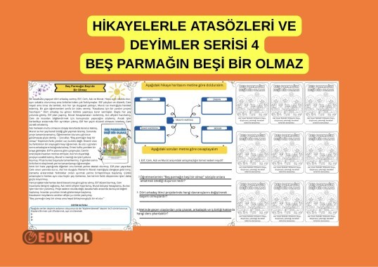 HİKAYELERLE ATASÖZLERİ VE DEYİMLER SERİSİ 4 / BEŞ PARMAĞIN BEŞİ BİR OLMAZ - KÜPLERE BİNMEK