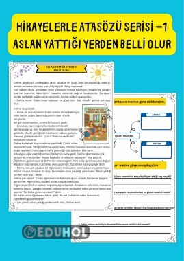Hikayelerle Atasözü serisi -1 Okuma Anlama metni