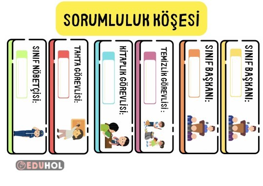 SORUMLULUK KÖŞESİ / SINIF GÖREVLERİ / PANO